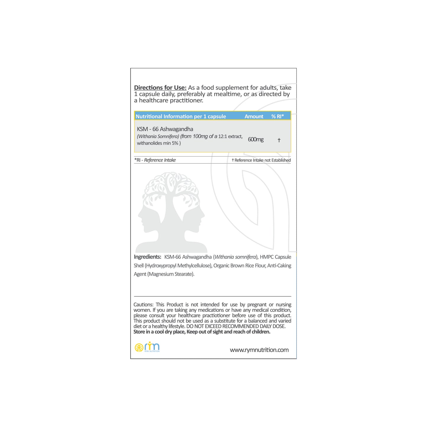 KSM-66 ASHWAGANDHA® - R.Y.M. Nutrition