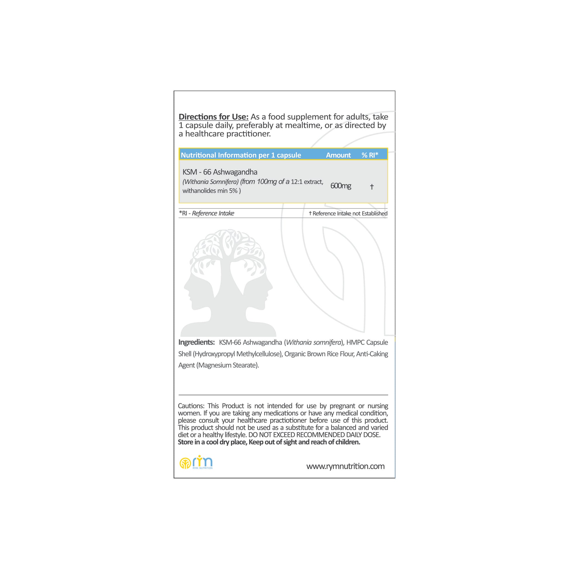 KSM-66 ASHWAGANDHA® - R.Y.M. Nutrition